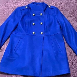 Blue XL Attention Wool Coat